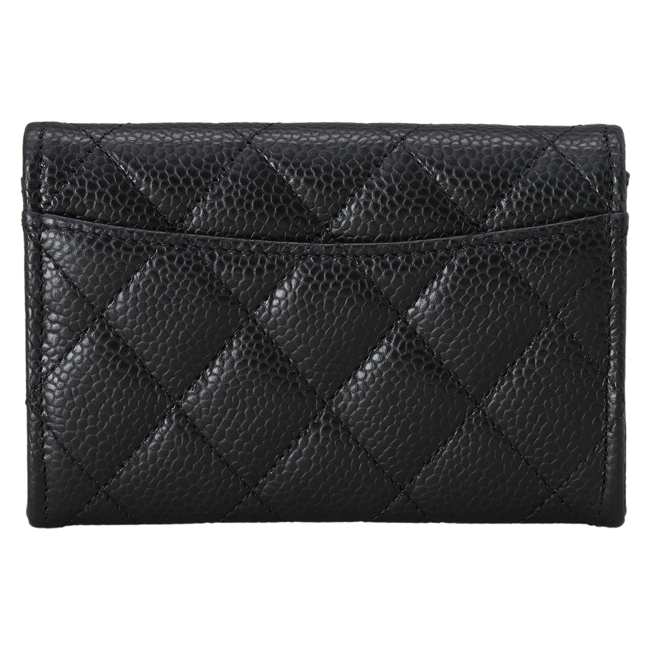 CHANEL(USED)샤넬 캐비어 클래식 카드지갑 은장