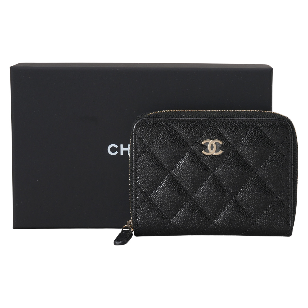 CHANEL(USED)샤넬 캐비어 클래식 지퍼 반지갑