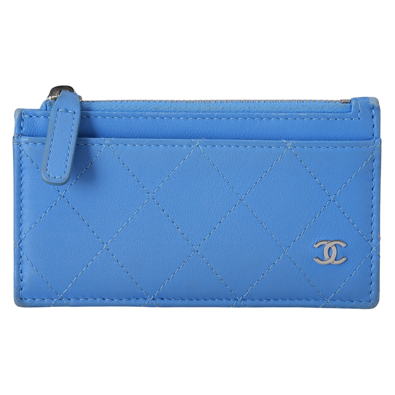 CHANEL(USED)샤넬 시즌 지퍼 카드지갑