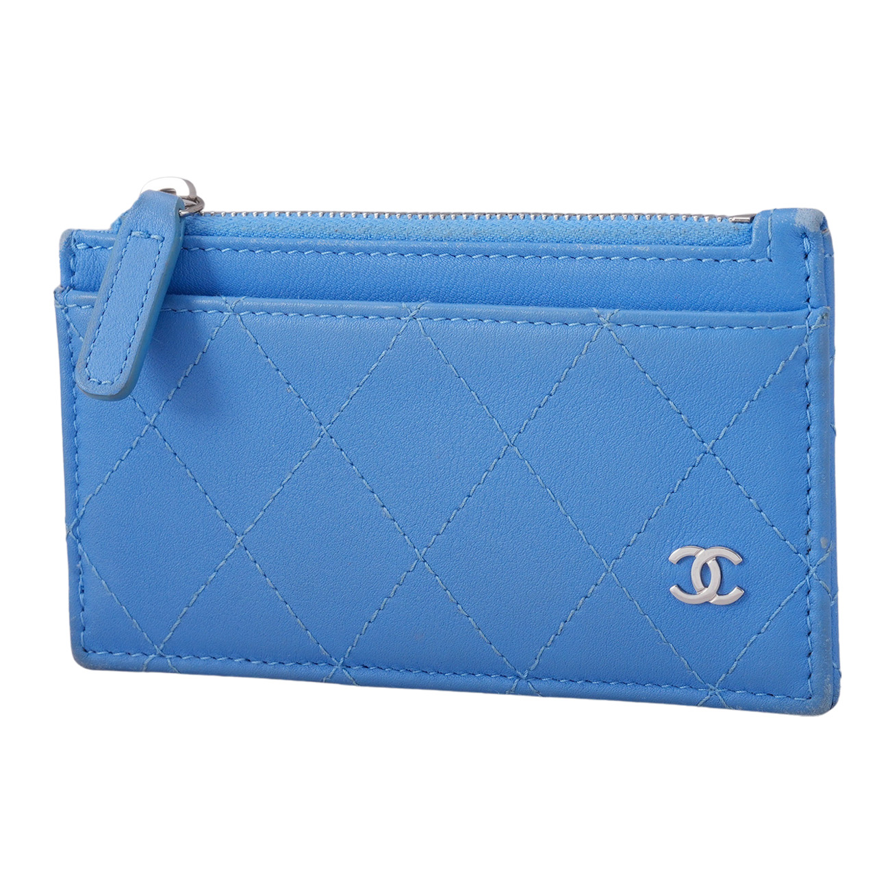 CHANEL(USED)샤넬 시즌 지퍼 카드지갑