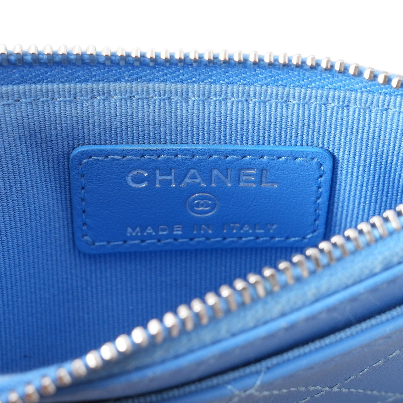 CHANEL(USED)샤넬 시즌 지퍼 카드지갑