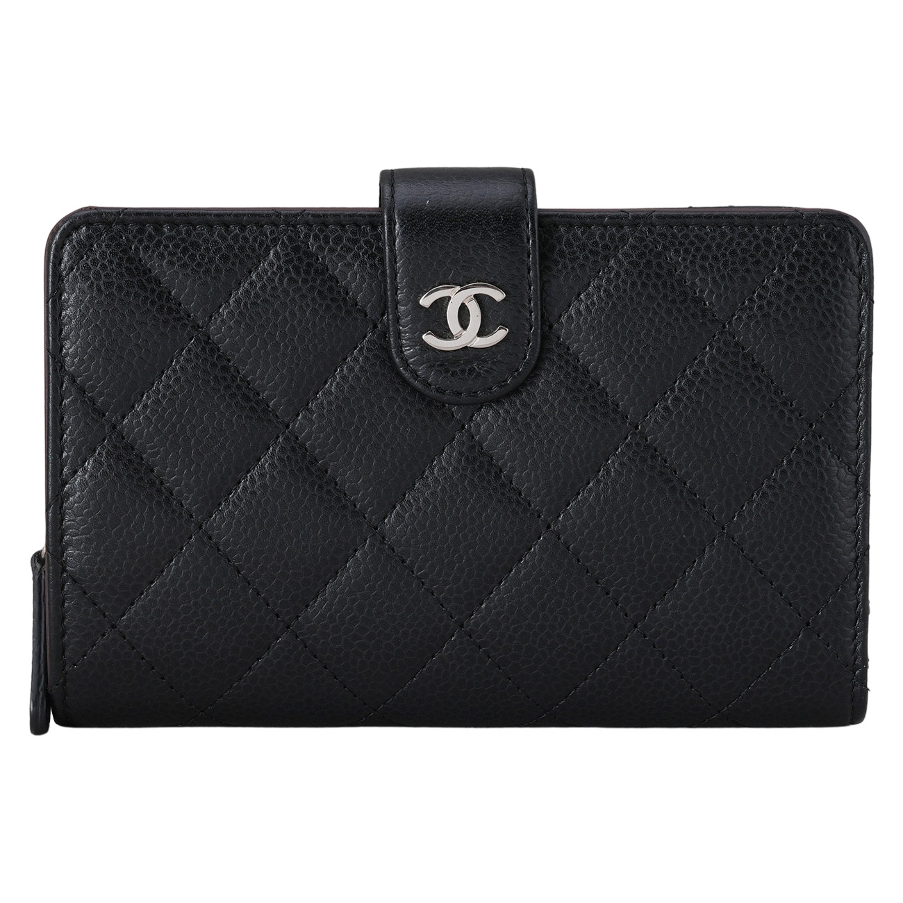 CHANEL(USED)샤넬 캐비어 다이어리 중지갑