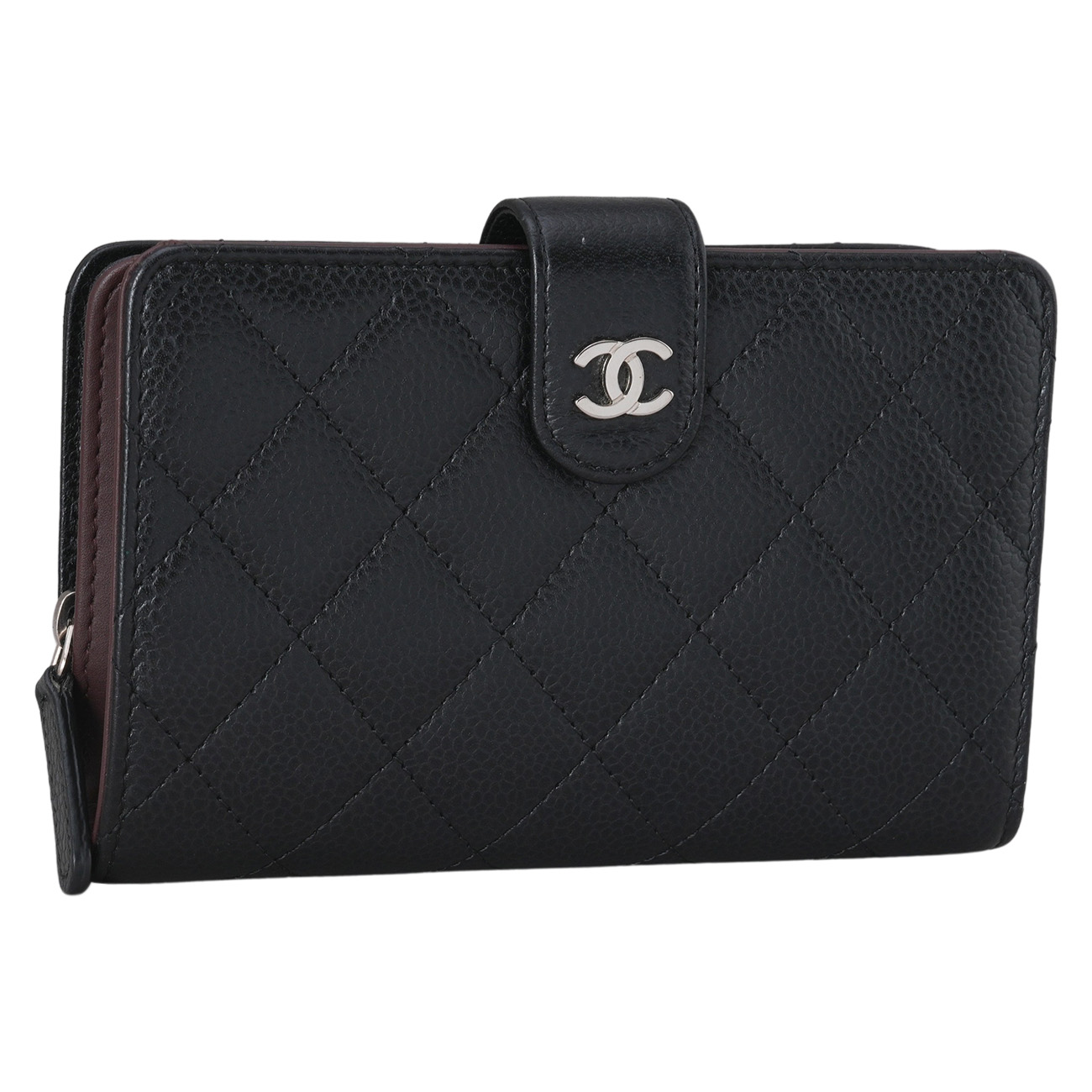 CHANEL(USED)샤넬 캐비어 다이어리 중지갑
