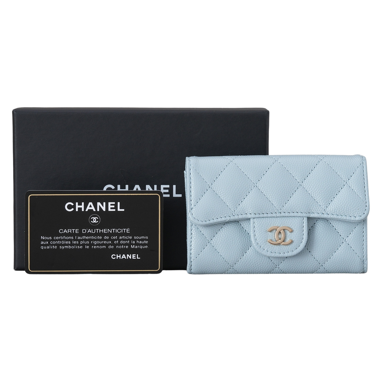 CHANEL(USED)샤넬 캐비어 클래식 플랩 카드지갑