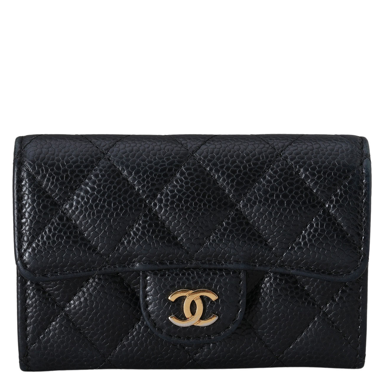 CHANEL(USED)샤넬 캐비어 클래식 카드지갑 블랙