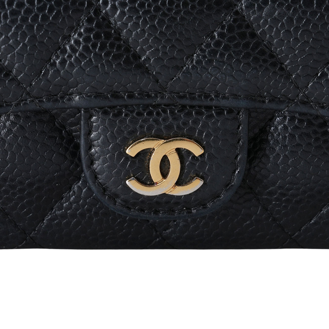 CHANEL(USED)샤넬 캐비어 클래식 카드지갑 블랙