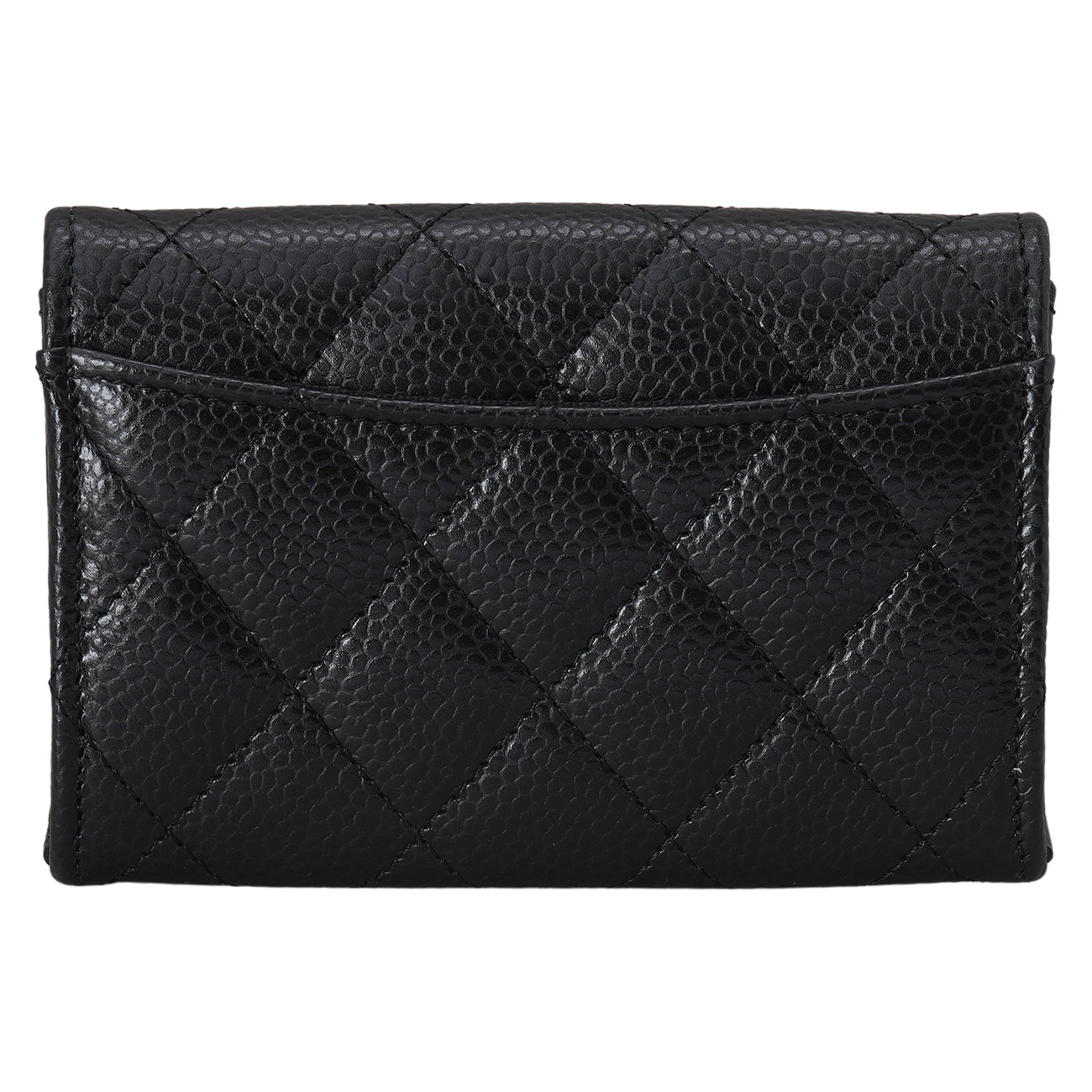 CHANEL(NEW)샤넬 캐비어 클래식 카드지갑 블랙은장