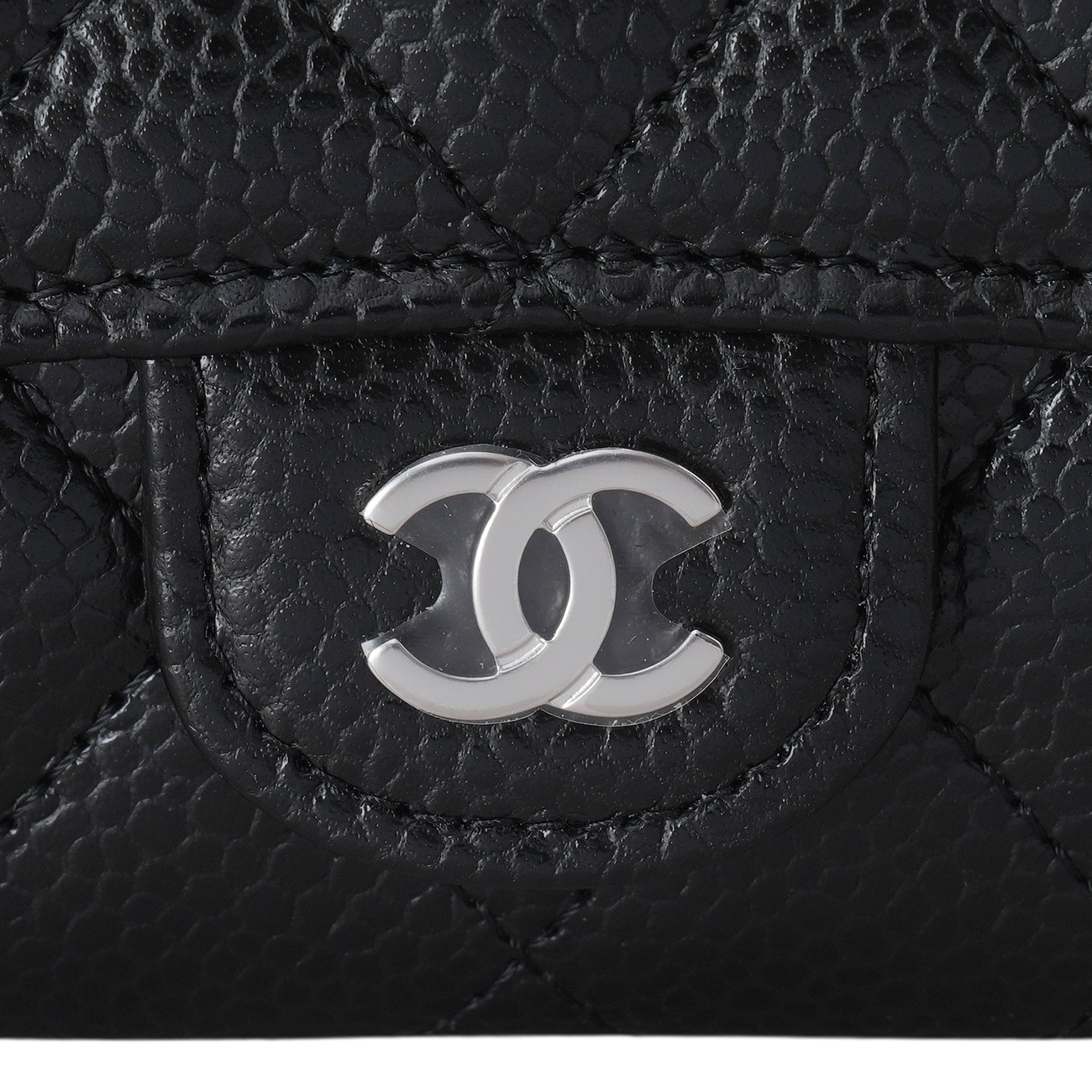 CHANEL(NEW)샤넬 캐비어 클래식 카드지갑 블랙은장