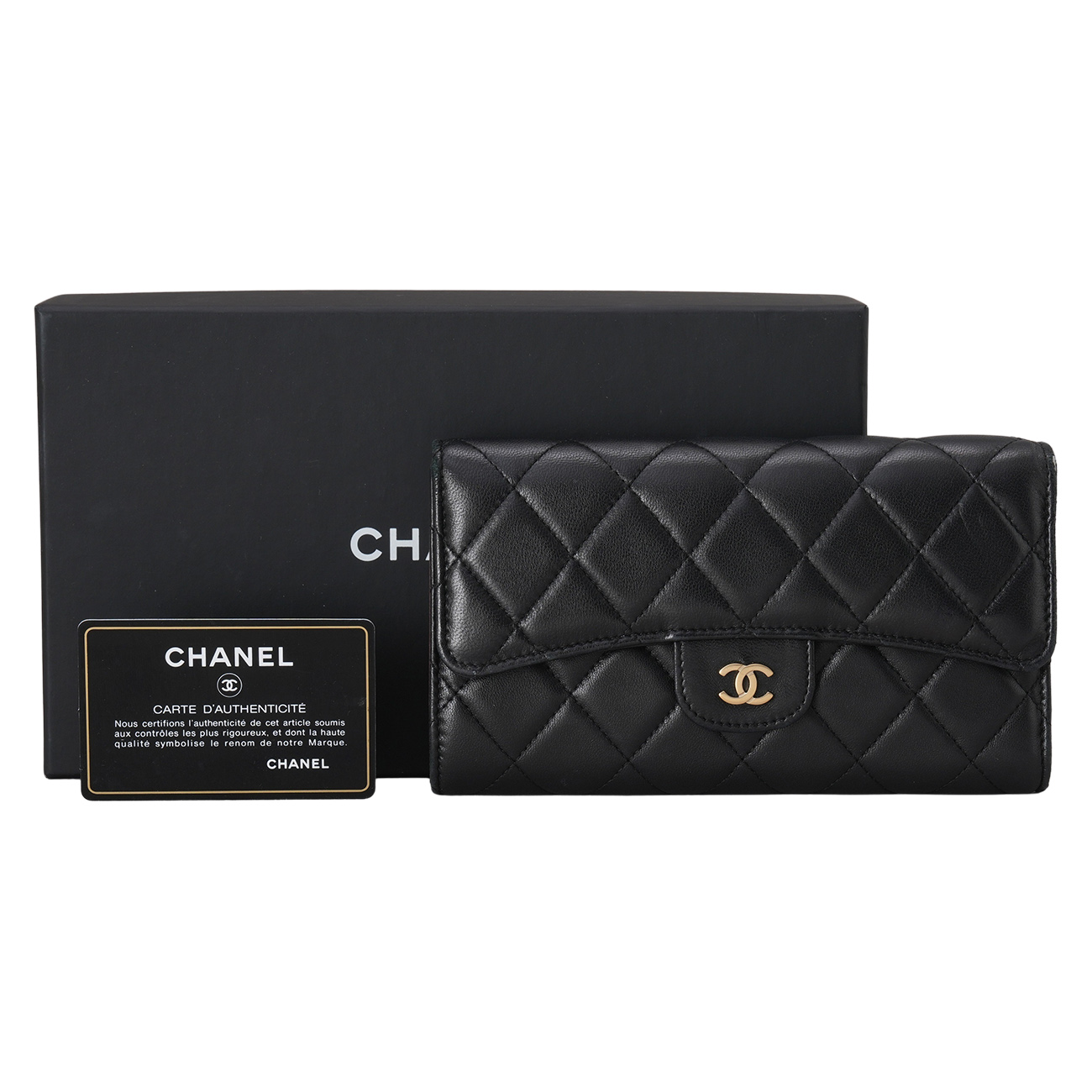 CHANEL(USED)샤넬 램스킨 클래식 장지갑
