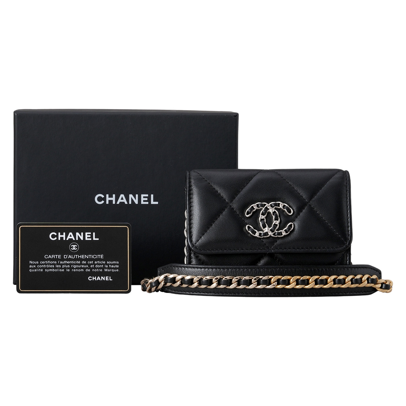 CHANEL(USED)샤넬 AP2522 19 체인 미니 카드지갑