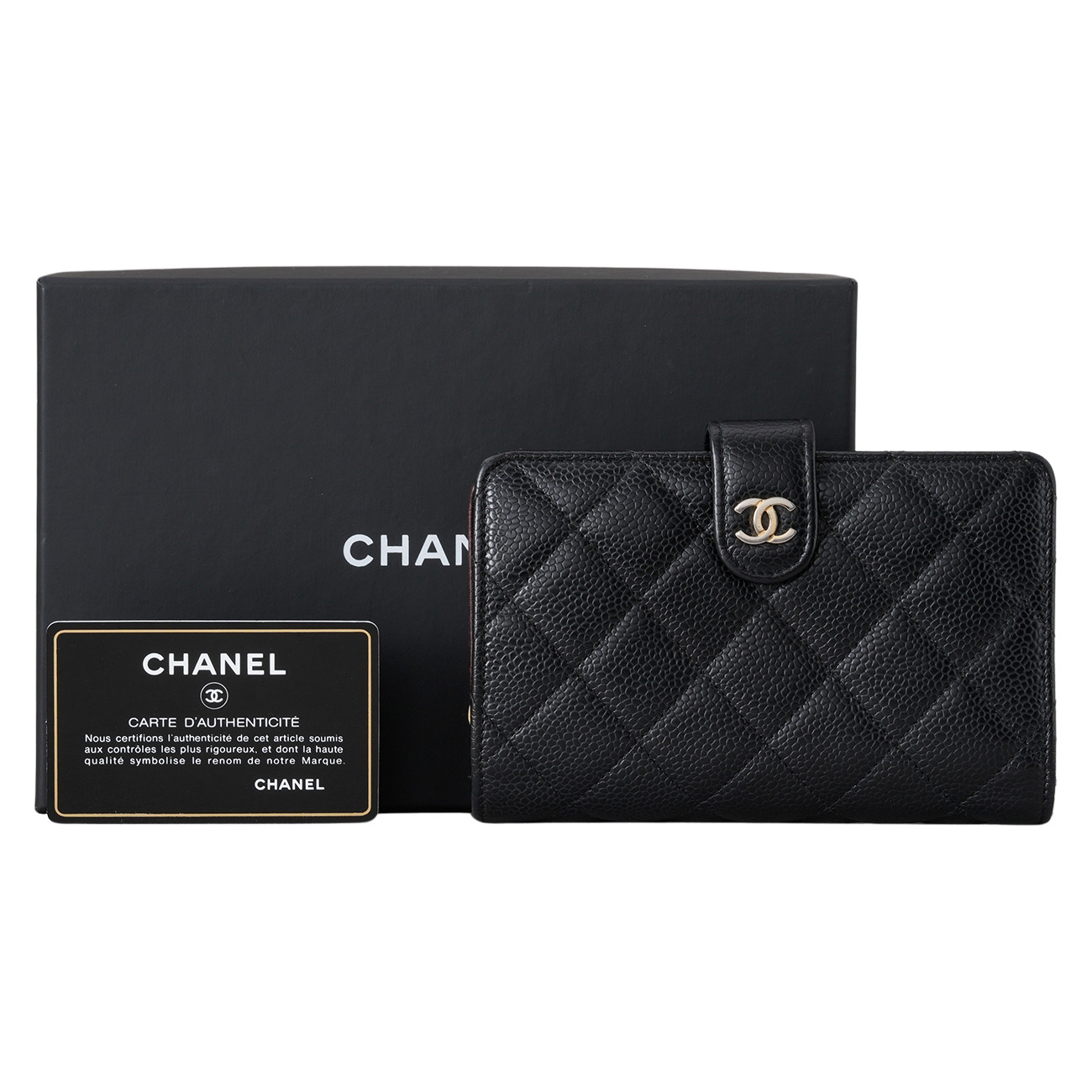 CHANEL(USED)샤넬 캐비어 중지갑