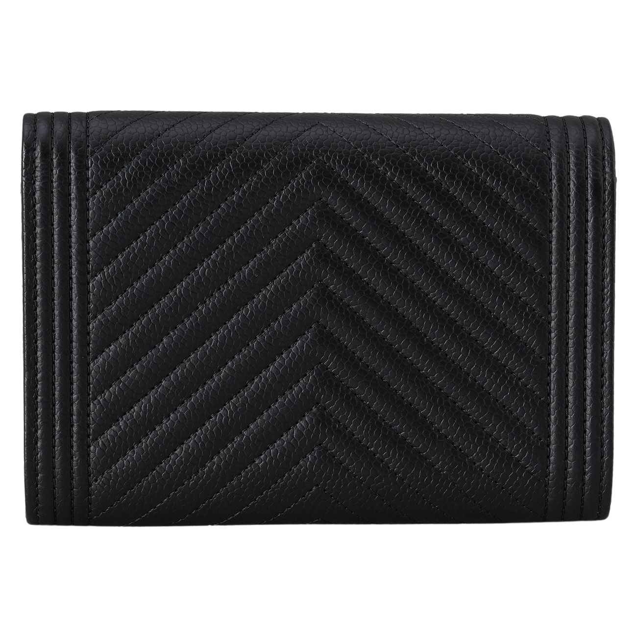 CHANEL(USED)샤넬 캐비어 보이샤넬 쉐브론 중지갑