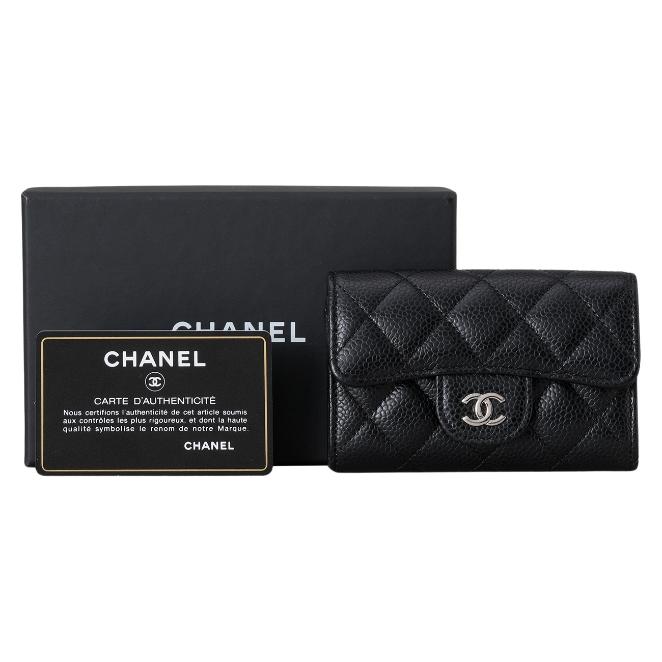 CHANEL(USED)샤넬 캐비어 클래식 카드지갑
