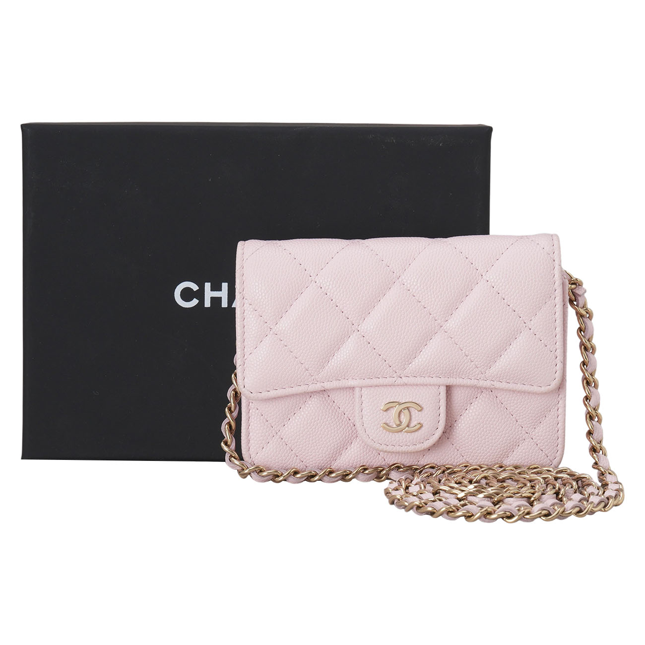 CHANEL(USED)샤넬 캐비어 클래식 체인 지갑