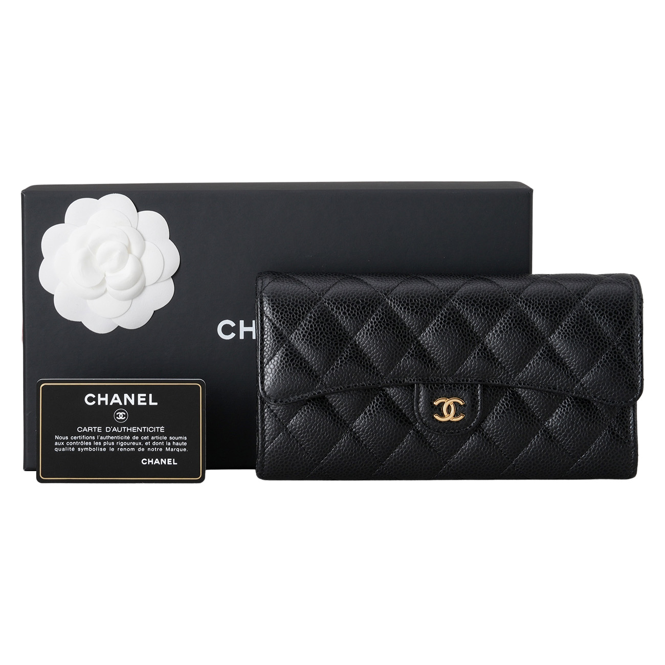 CHANEL(USED)샤넬 캐비어 클래식 캐비어 장지갑