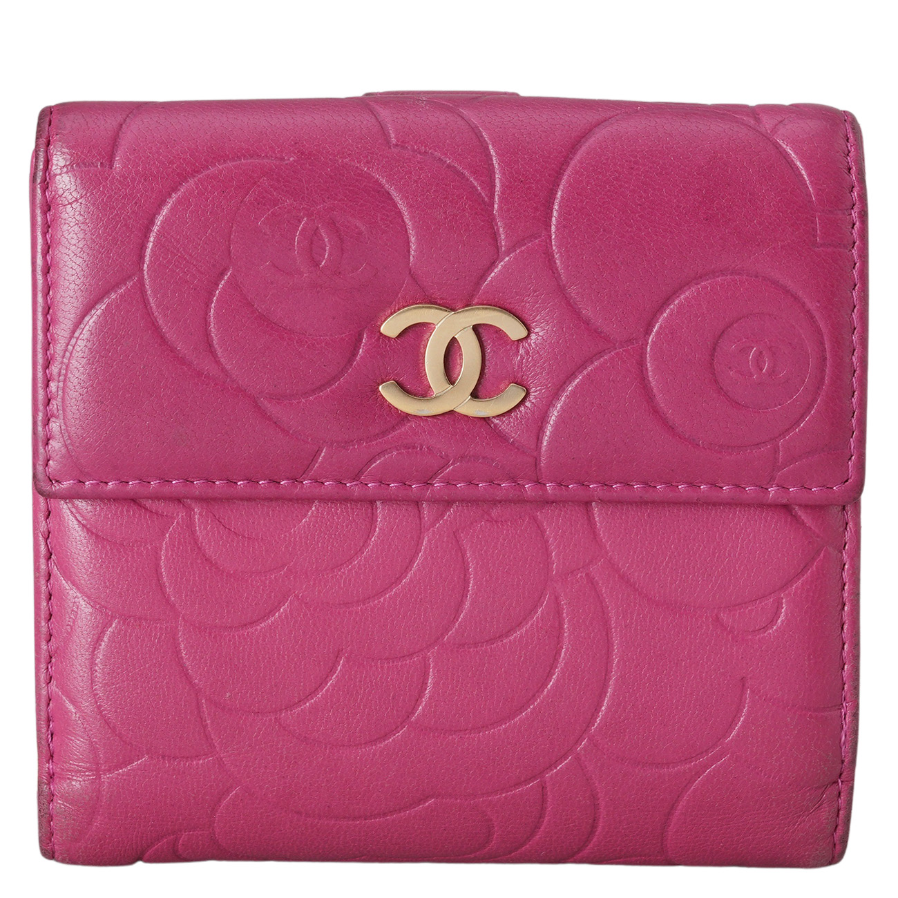 CHANEL(USED)샤넬 까멜리아 반지갑