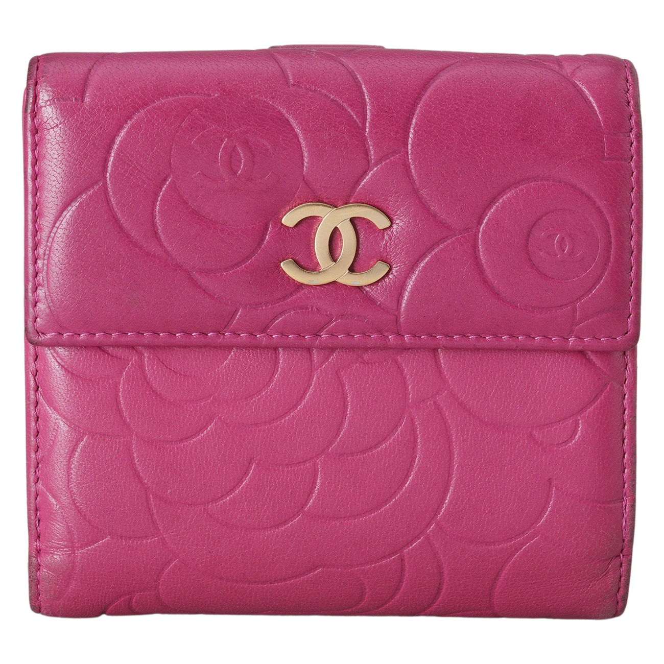 CHANEL(USED)샤넬 까멜리아 반지갑