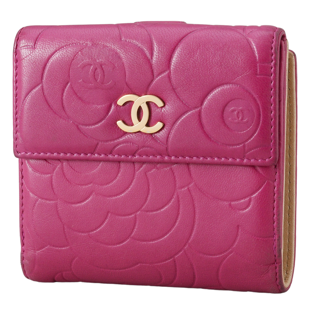 CHANEL(USED)샤넬 까멜리아 반지갑