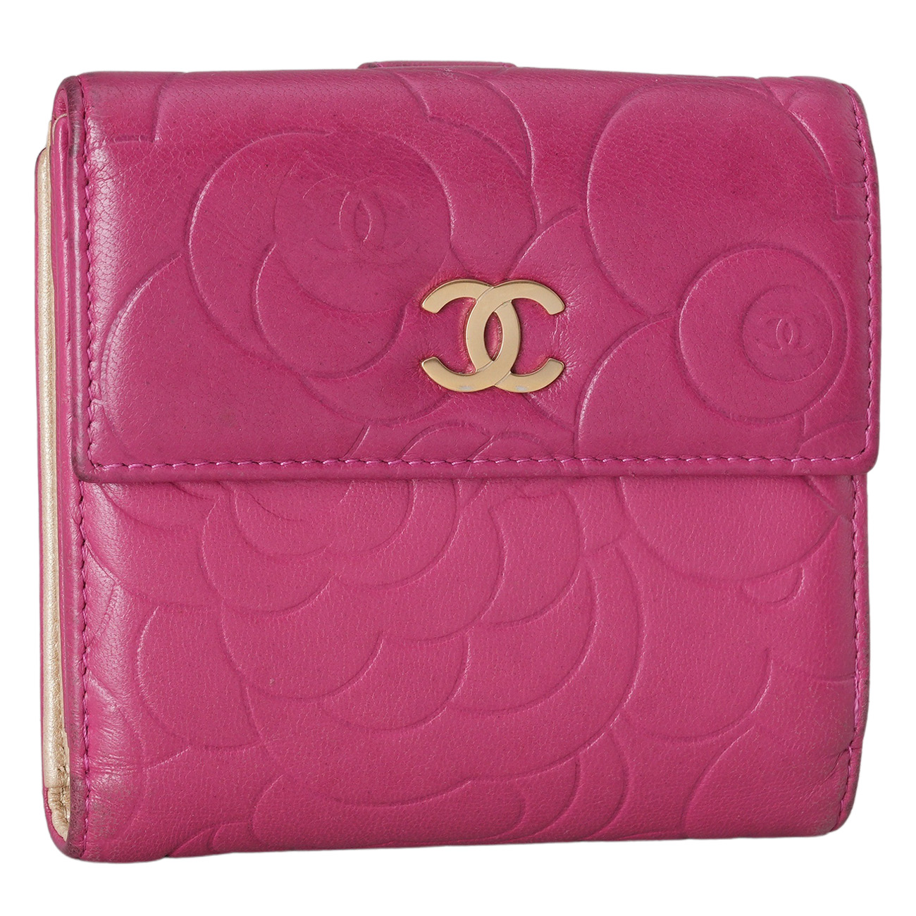 CHANEL(USED)샤넬 까멜리아 반지갑