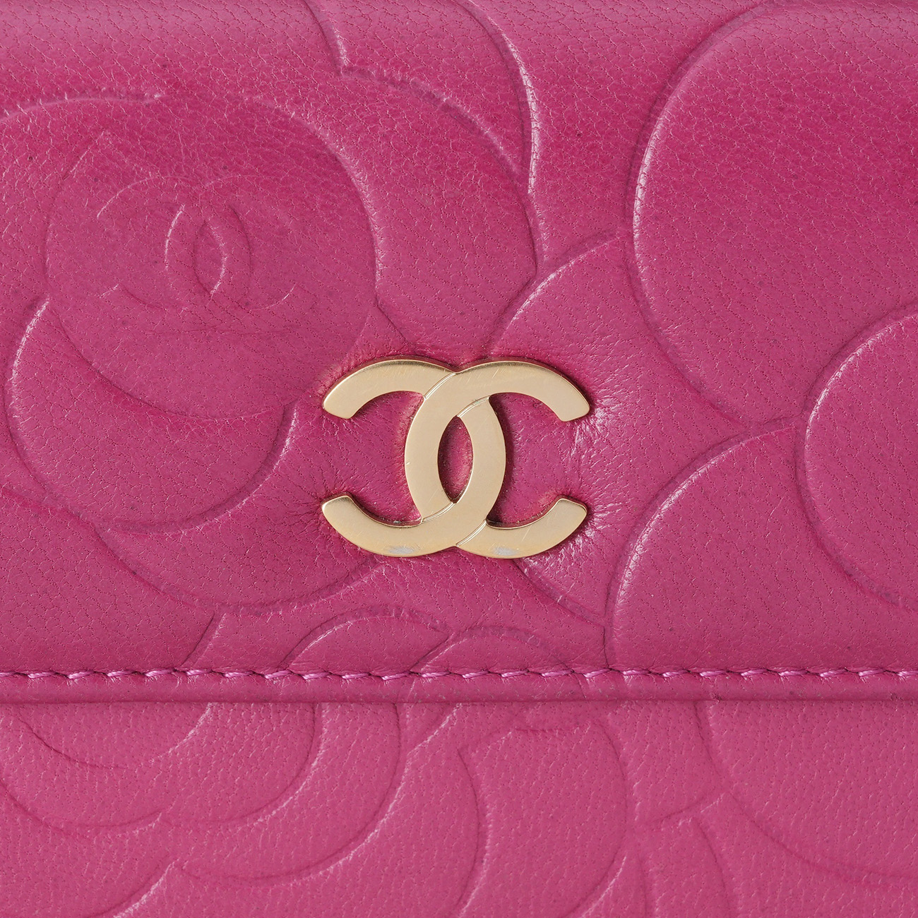 CHANEL(USED)샤넬 까멜리아 반지갑