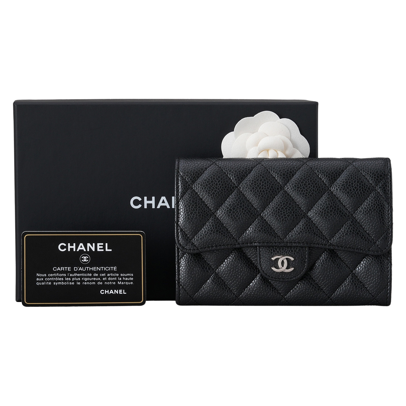 CHANEL(USED)샤넬 A31505 캐비어 클래식 중지갑