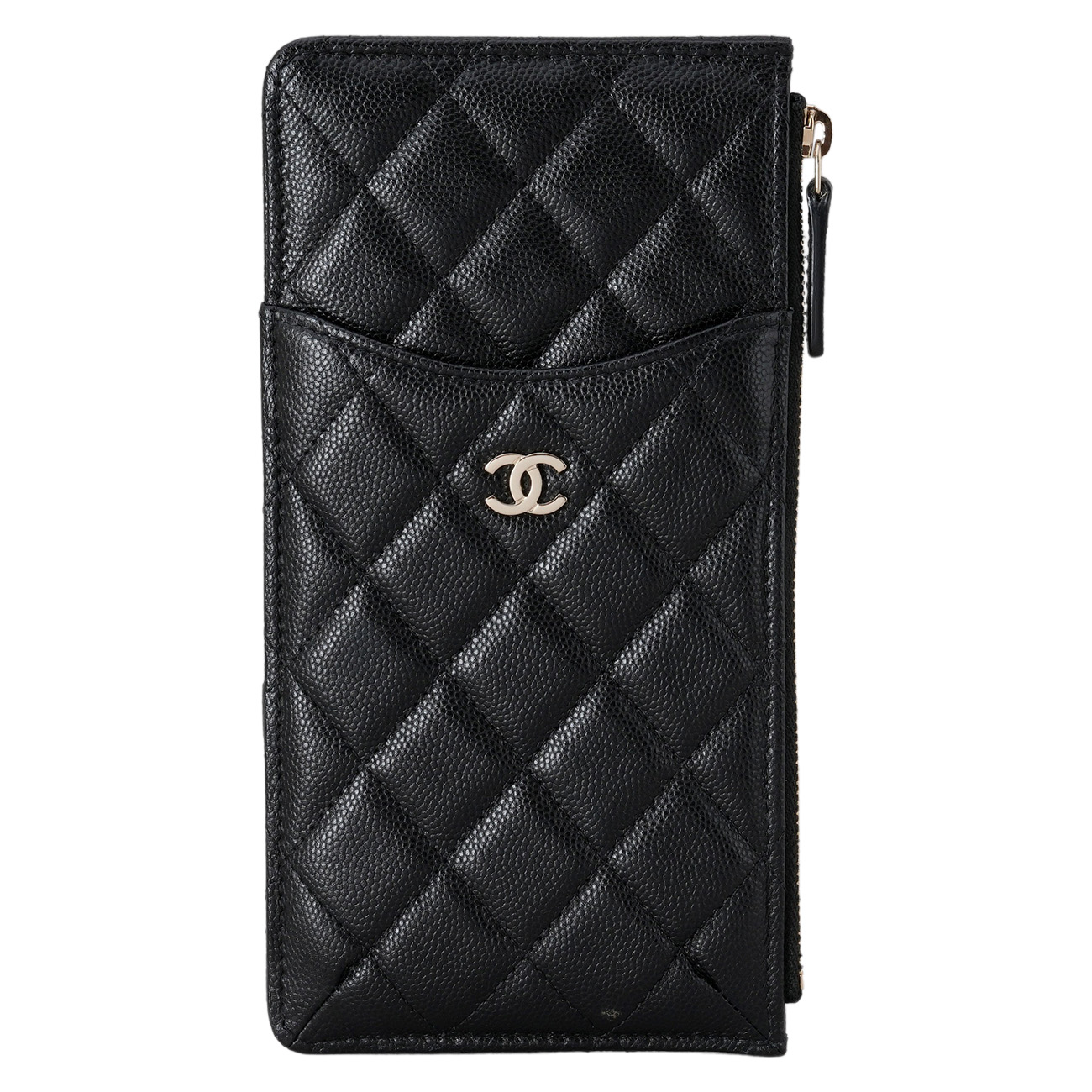 CHANEL(USED)샤넬 AP1652 캐비어 CC로고 폰홀더 카드지갑