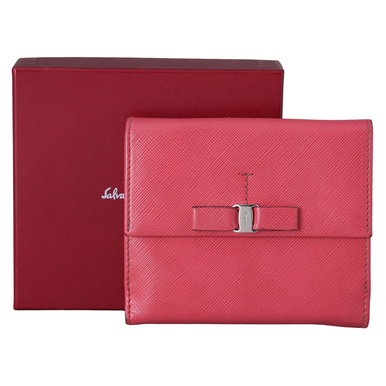 FERRAGAMO(USED)페레가모 바라리본 반지갑