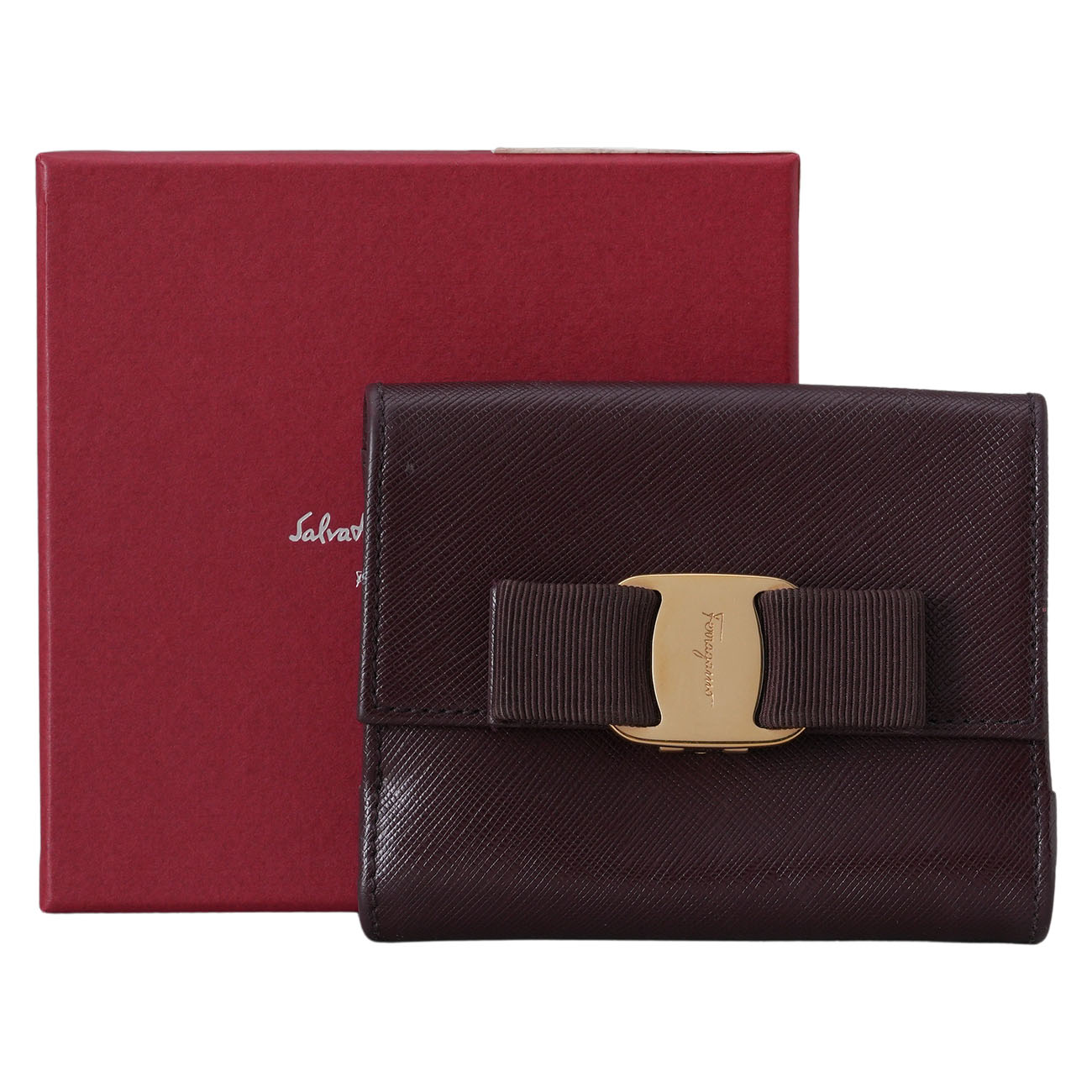 FERRAGAMO(USED)페레가모 바라리본 반지갑