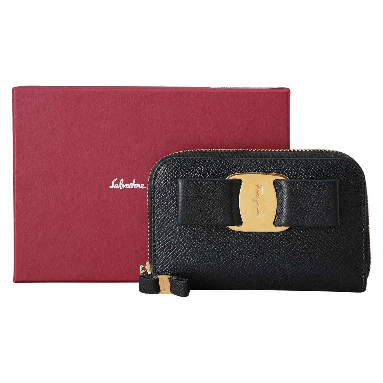 FERRAGAMO(USED)페레가모 바라리본 지퍼 지갑