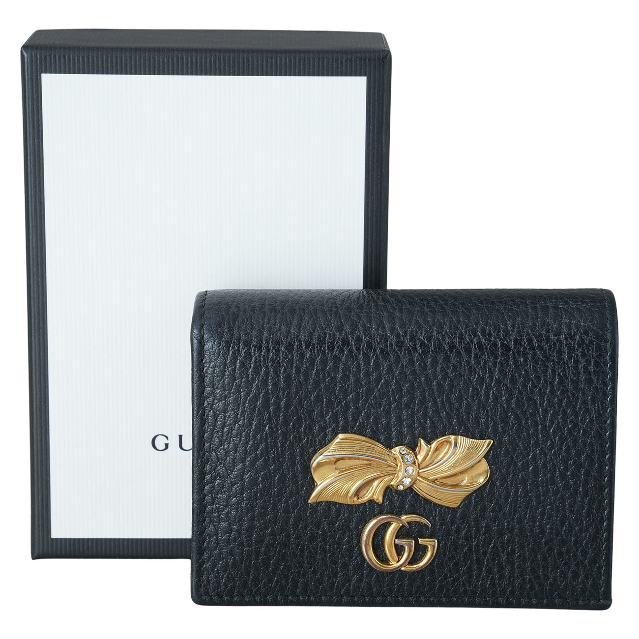 GUCCI(USED)구찌 524289 리본 보우 장식 반지갑