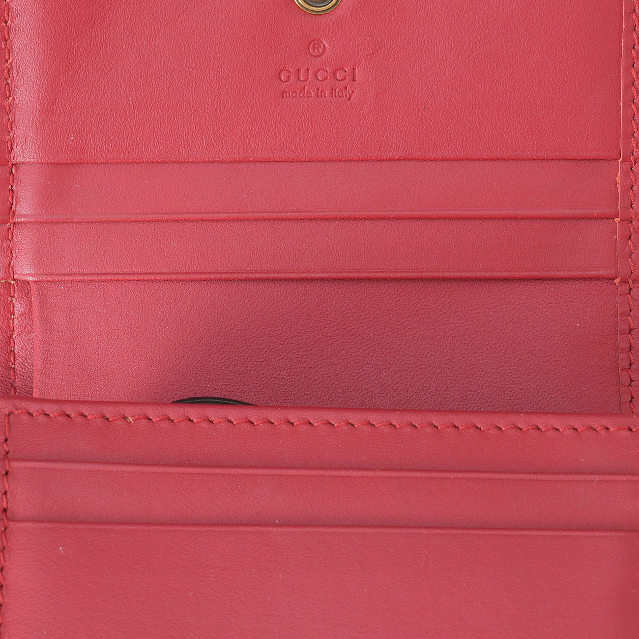 GUCCI(USED)구찌 476050 GG 수프림 체리 장식 반지갑