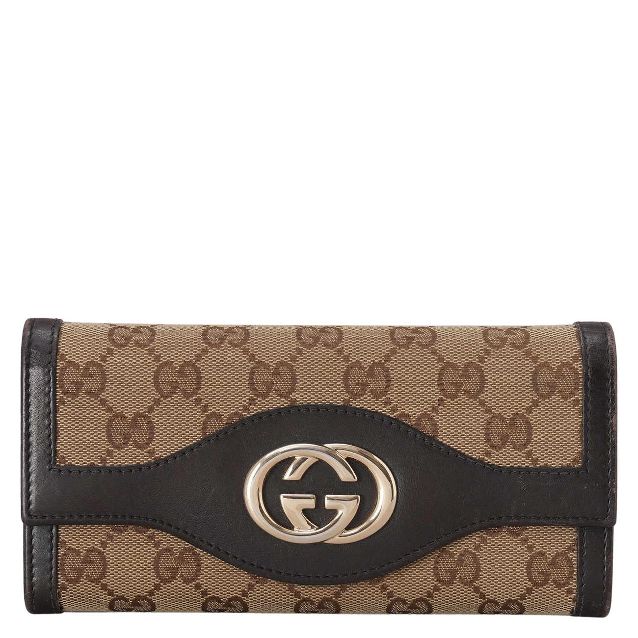 GUCCI(USED)구찌 282431 인터로킹 플랩 장지갑