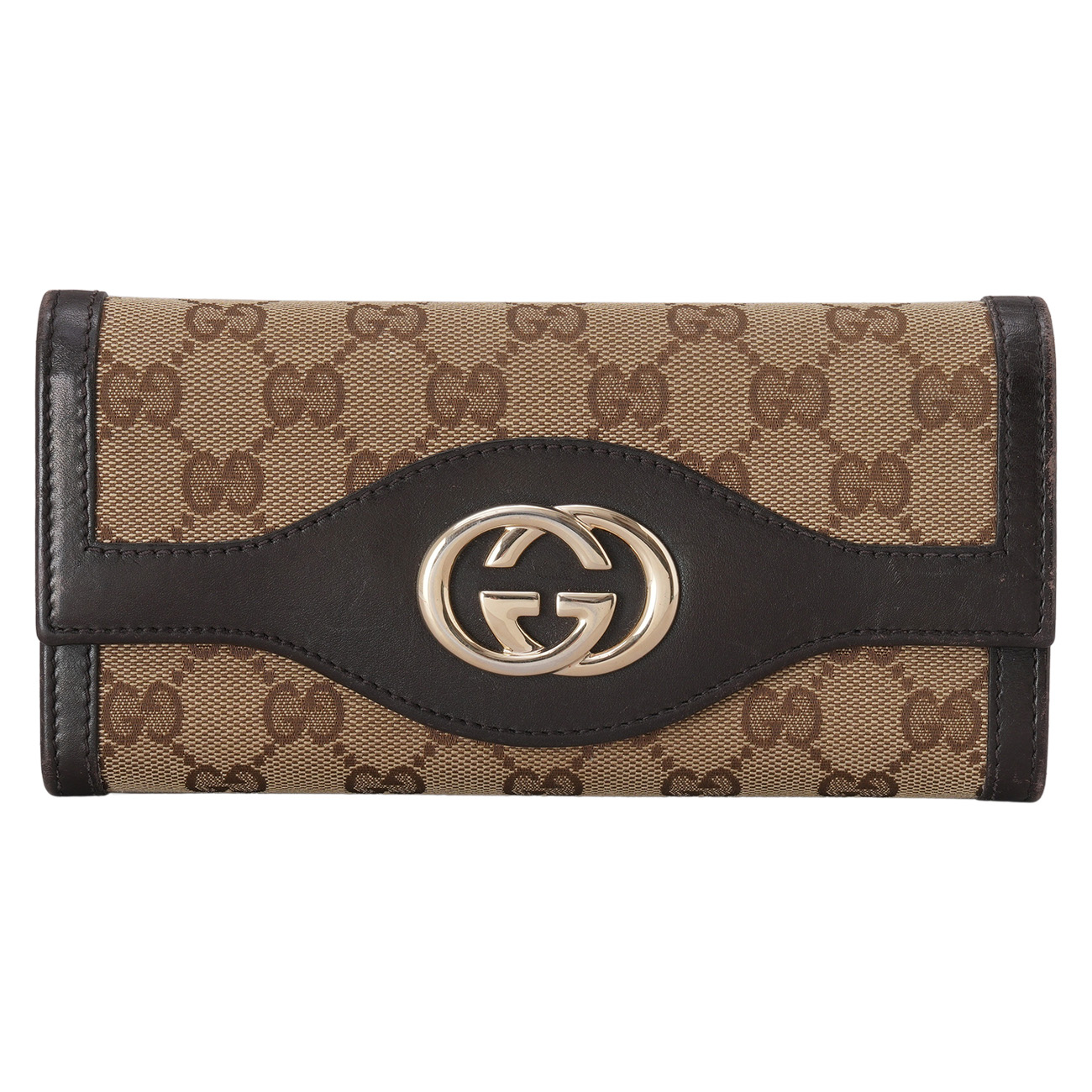 GUCCI(USED)구찌 282431 인터로킹 플랩 장지갑