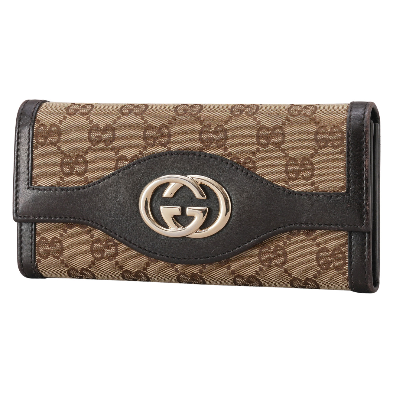 GUCCI(USED)구찌 282431 인터로킹 플랩 장지갑