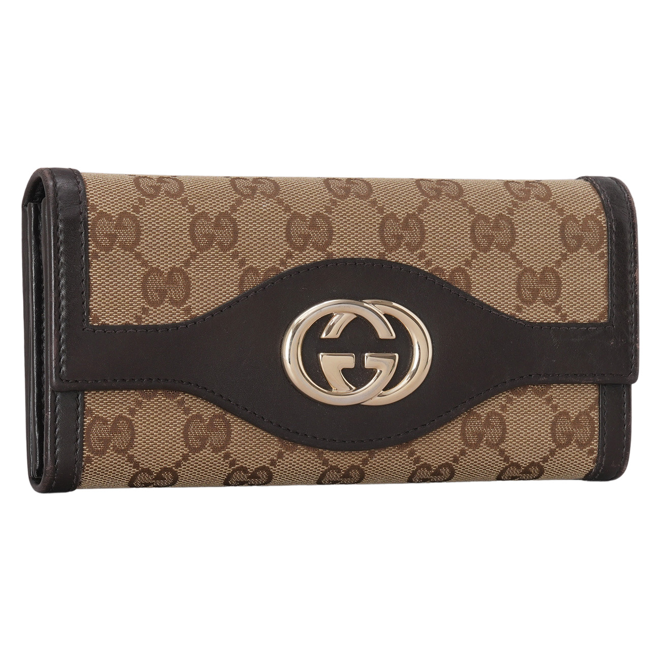 GUCCI(USED)구찌 282431 인터로킹 플랩 장지갑