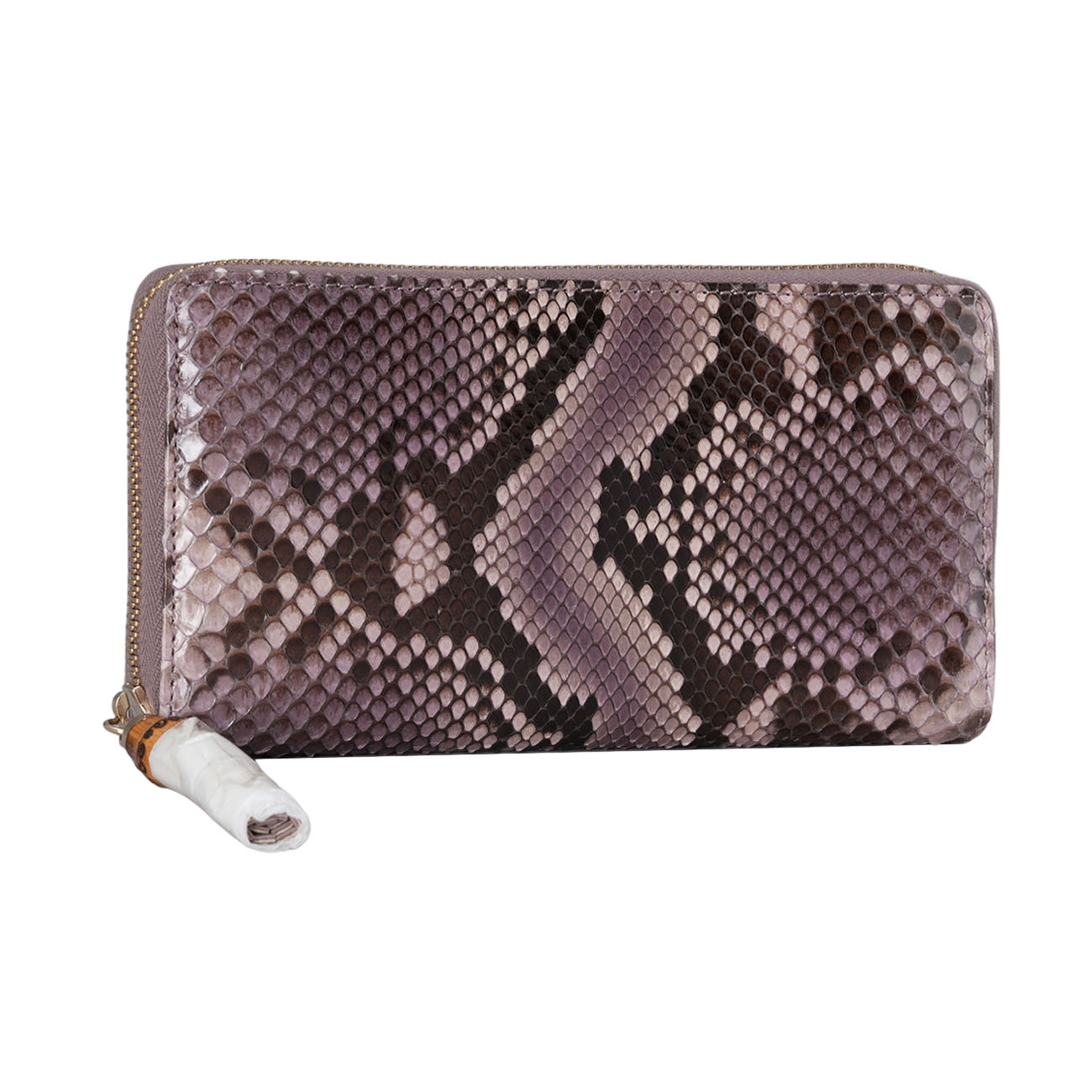 GUCCI(USED)구찌 307984 파이톤 레더 뱀부 장지갑