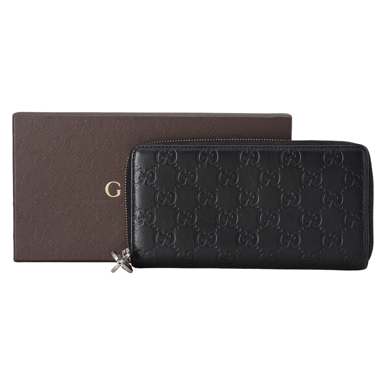 GUCCI(USED)구찌 233025 시마 지퍼 장지갑 블랙