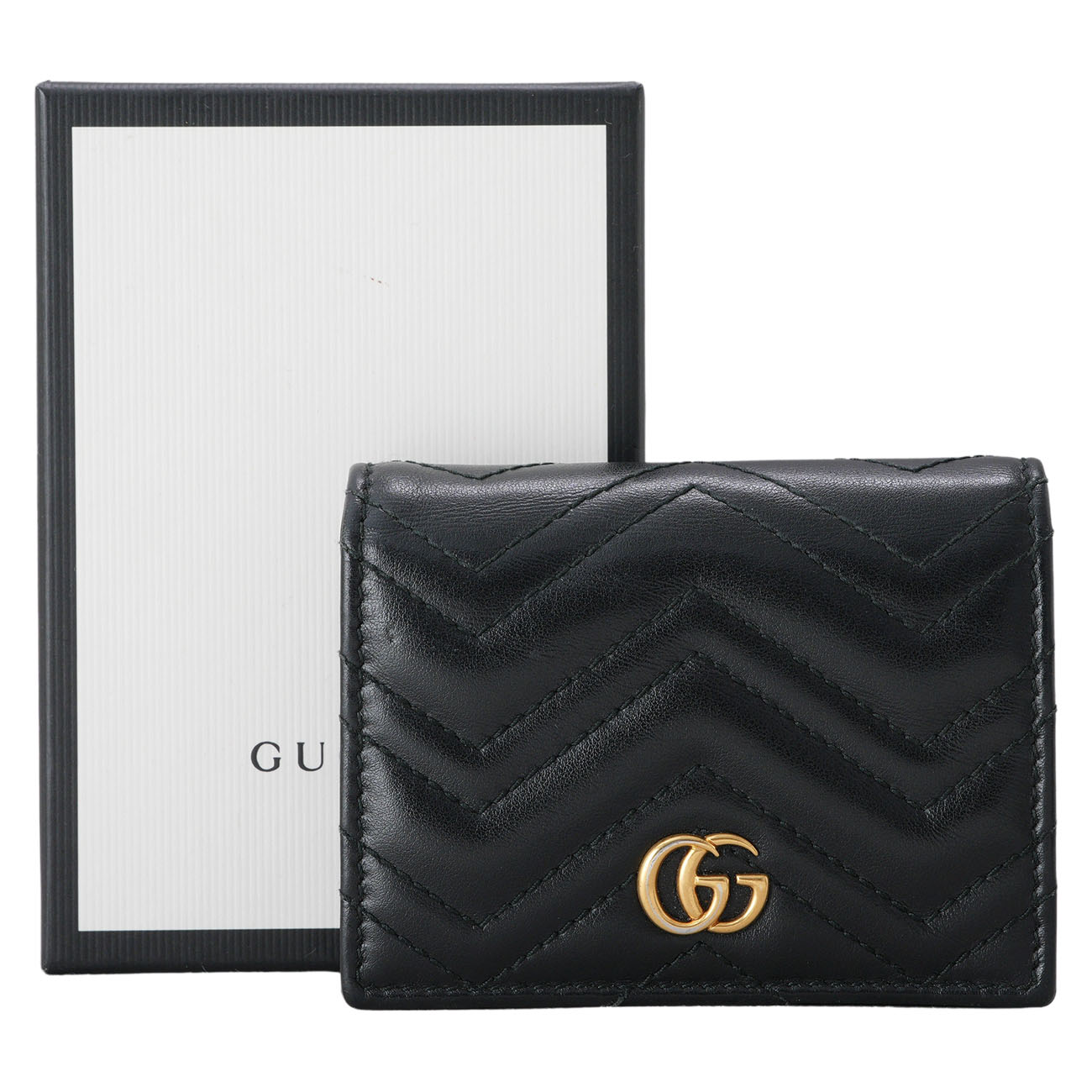 GUCCI(USED)구찌 466492 GG마몽 마틀라세 플랩 카드지갑