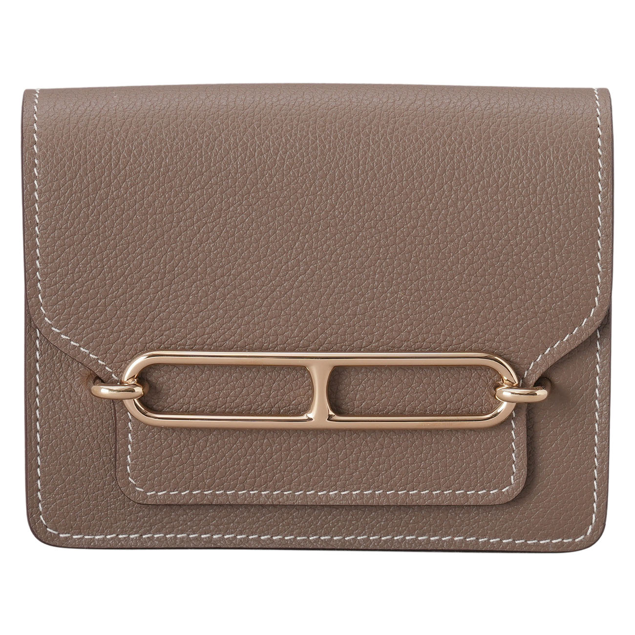 HERMES(USED)에르메스 룰리스 슬림 컴팩트 반지갑 에토프 금장