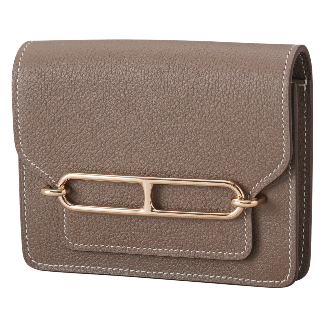 HERMES(USED)에르메스 룰리스 슬림 컴팩트 반지갑 에토프 금장