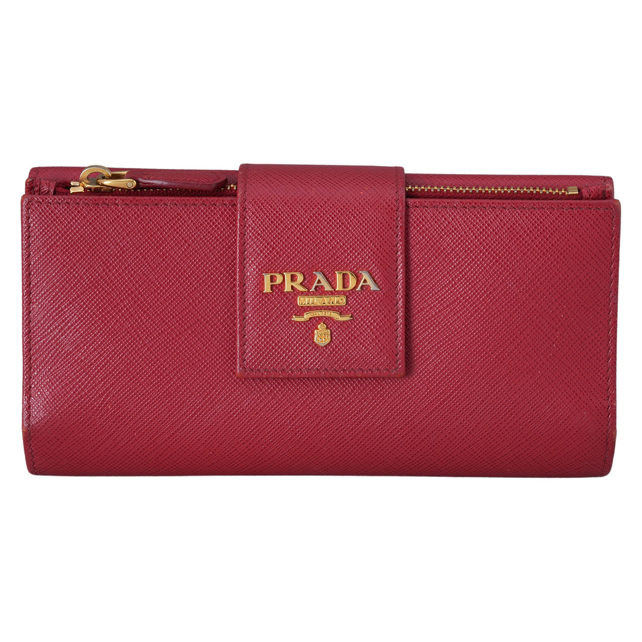 PRADA(USED)프라다 사피아노 플랩 장지갑