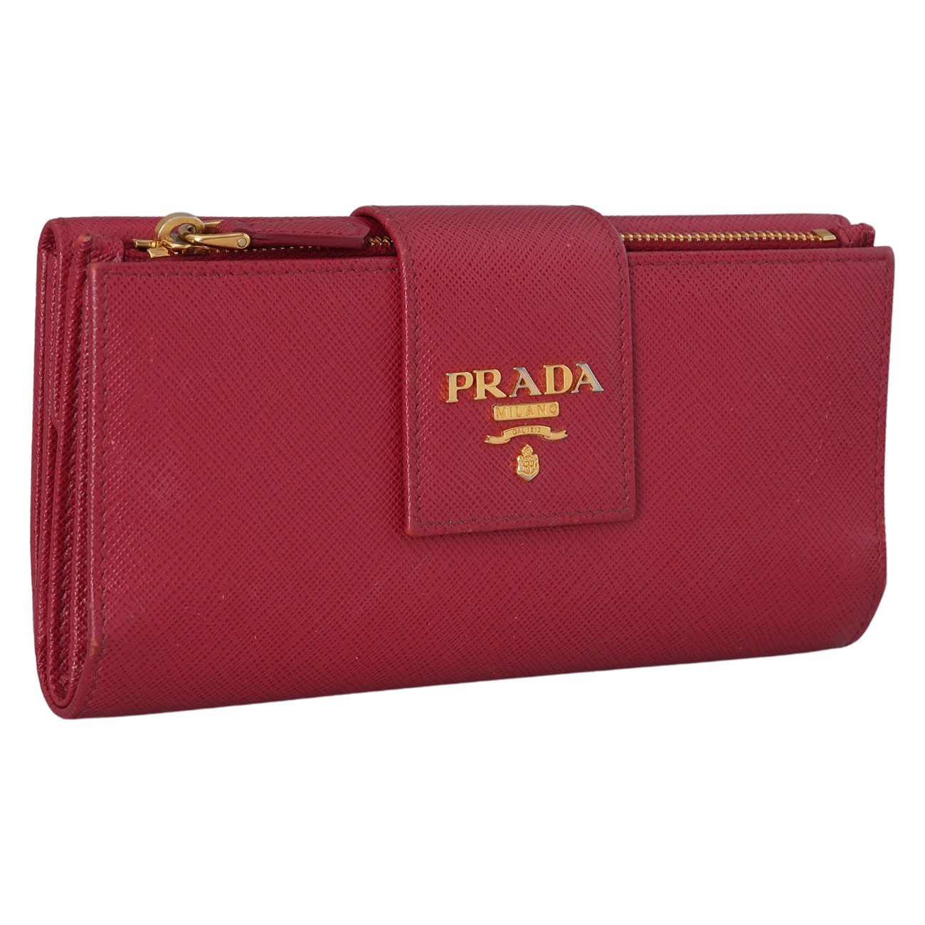 PRADA(USED)프라다 사피아노 플랩 장지갑