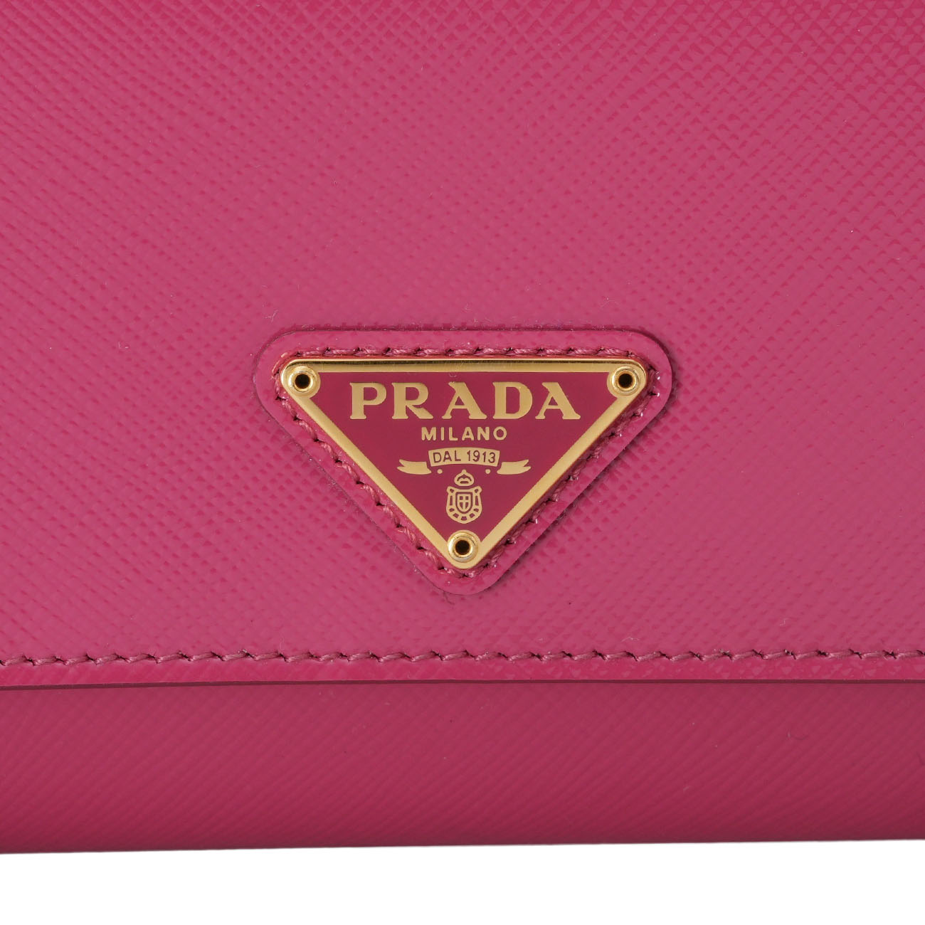 PRADA(USED)프라다 1DF003 사피아노 베르니 스트랩 장지갑