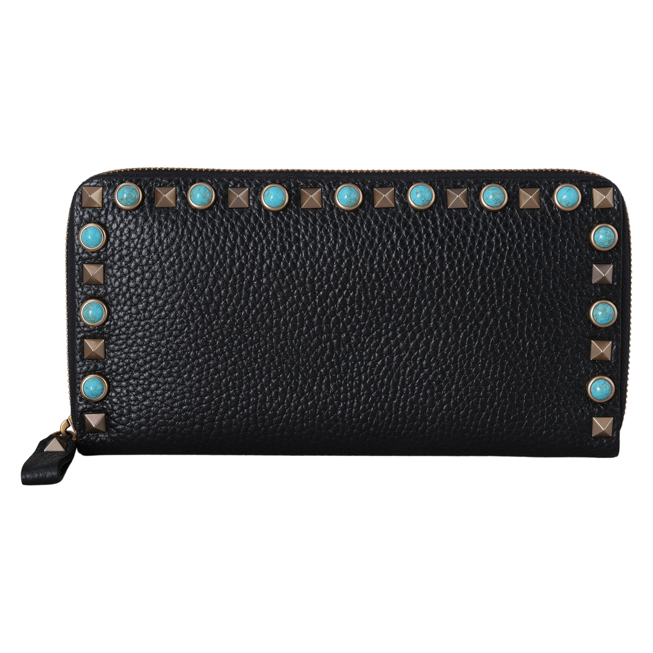 VALENTINO(USED)발렌티노 락스터드 가라바니 지퍼 장지갑