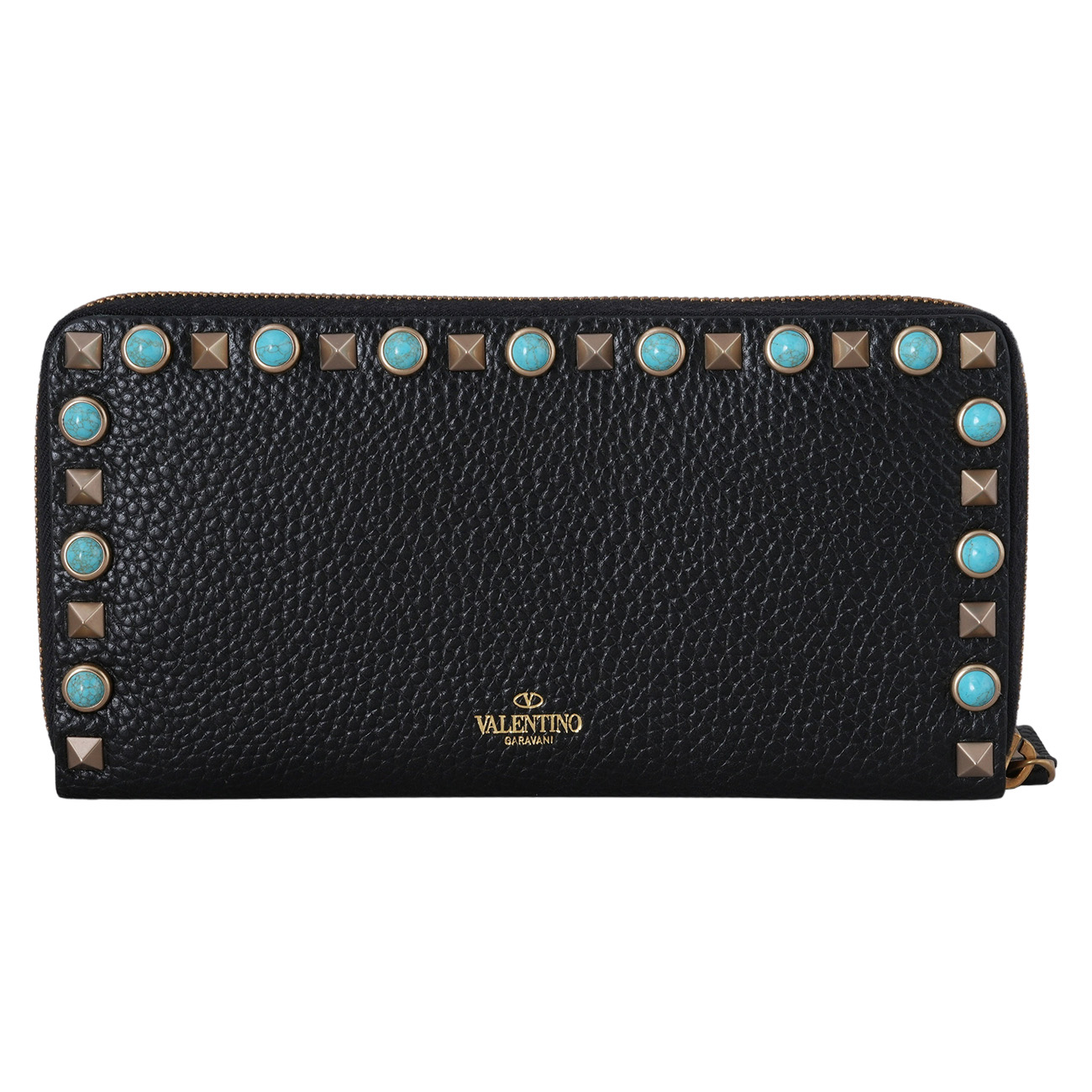 VALENTINO(USED)발렌티노 락스터드 가라바니 지퍼 장지갑