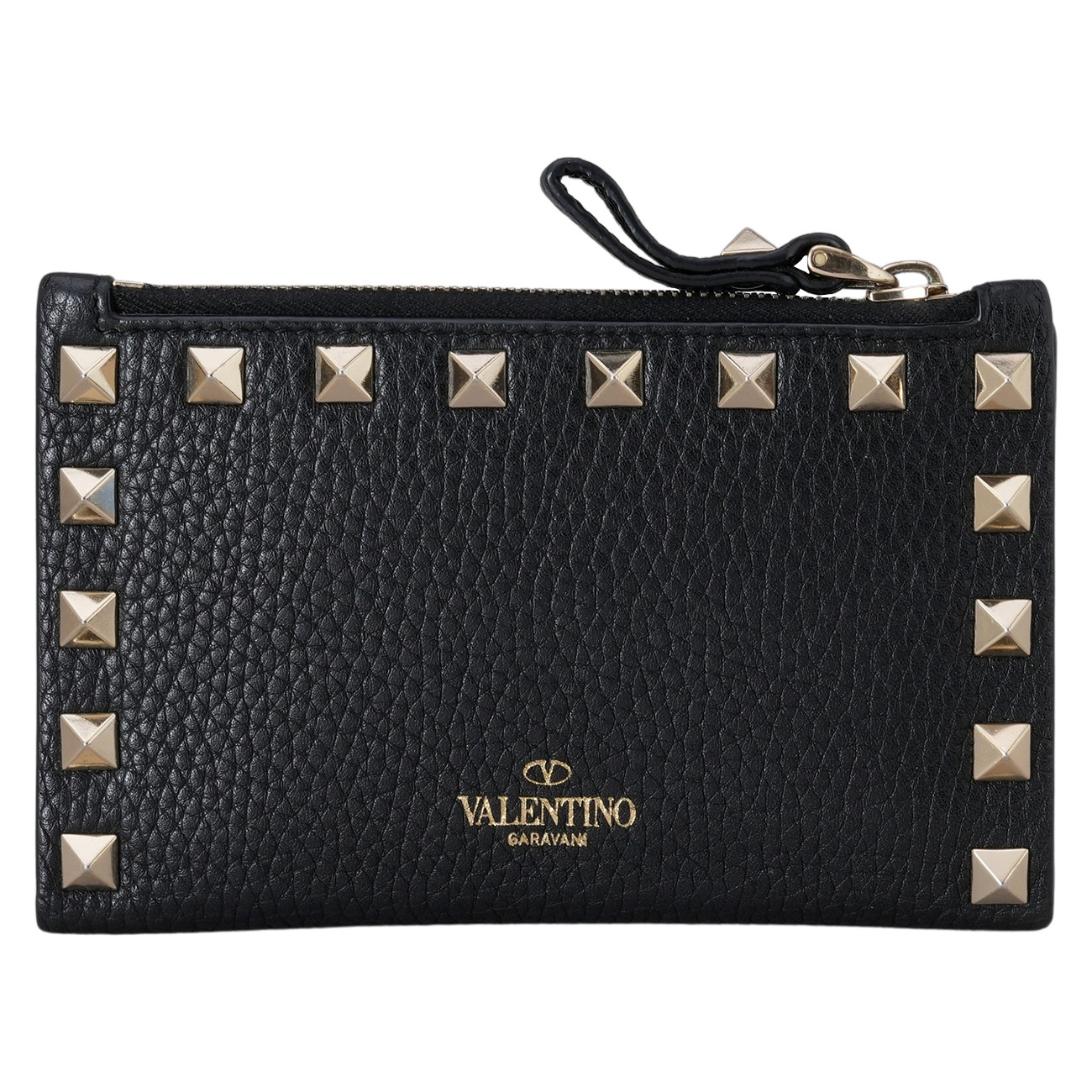 VALENTINO(USED)발렌티노 락스터드 지퍼 카드지갑