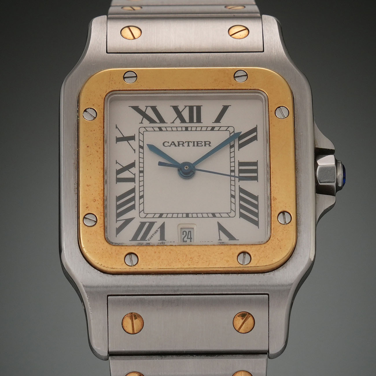 CARTIER(USED)까르띠에 산토스 드 까르띠에 갈베 시계 W20011C4