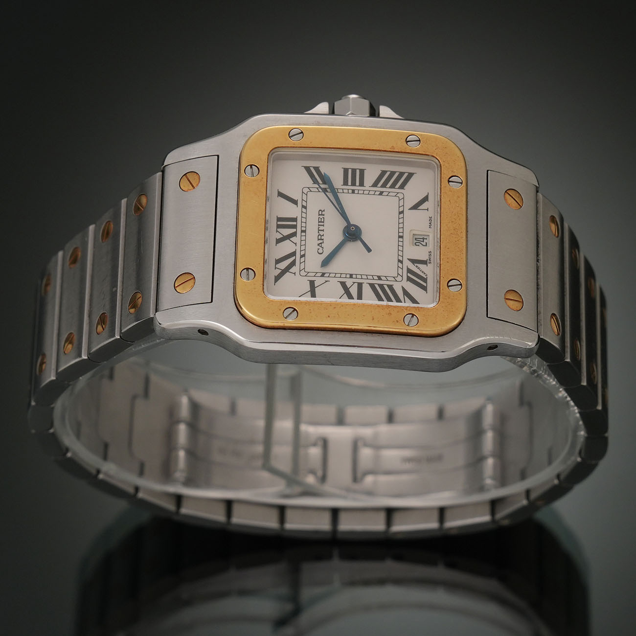 CARTIER(USED)까르띠에 산토스 드 까르띠에 갈베 시계 W20011C4