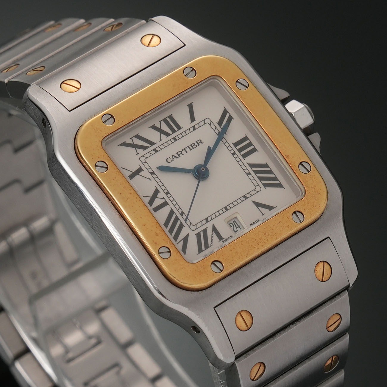 CARTIER(USED)까르띠에 산토스 드 까르띠에 갈베 시계 W20011C4