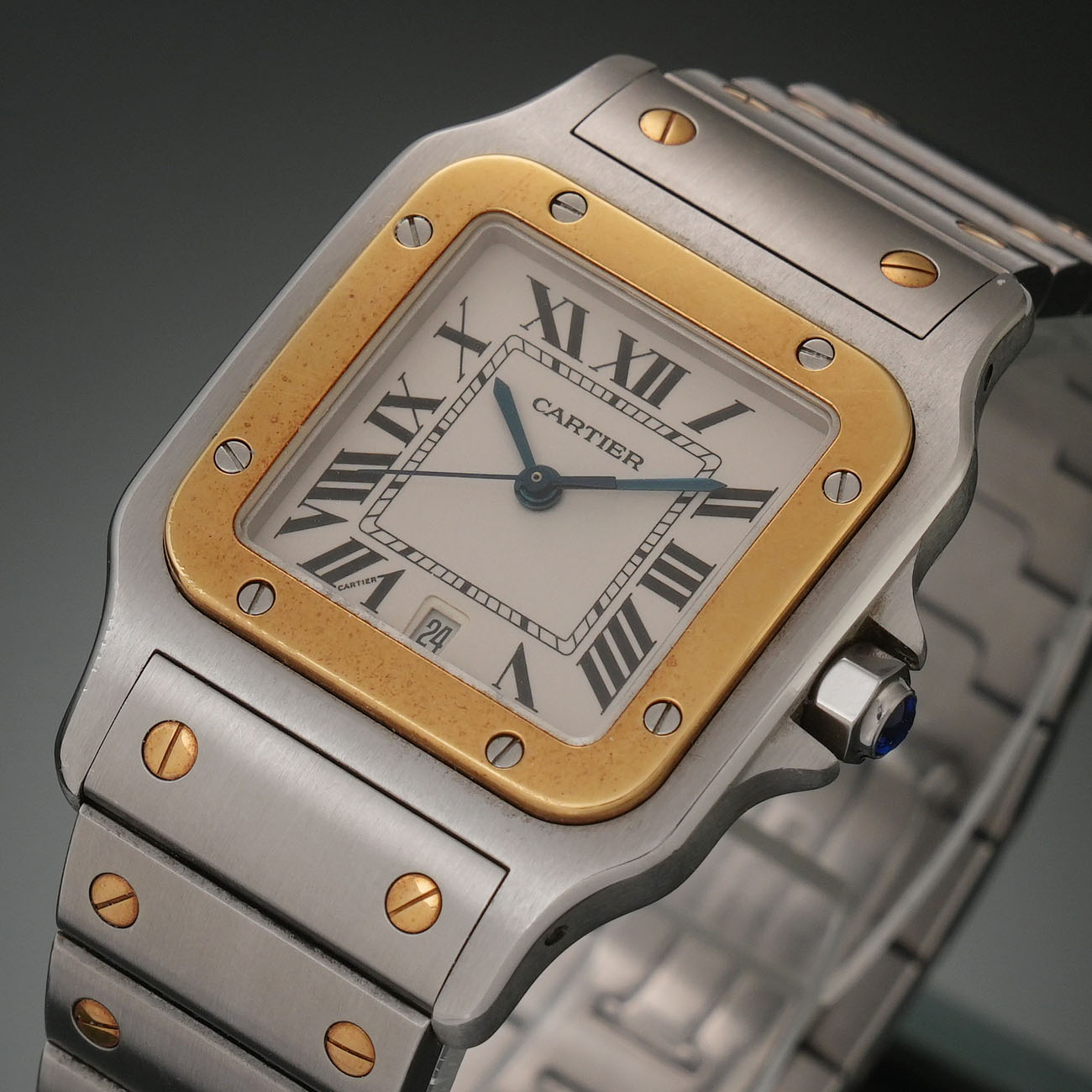 CARTIER(USED)까르띠에 산토스 드 까르띠에 갈베 시계 W20011C4